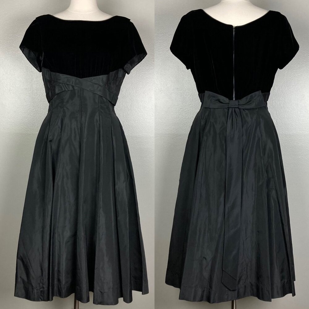 JANE HODGES NEW YORK - XS - VINTAGE Black Formal Dress with Pockets